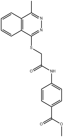 methyl 4-(2-((4-methylphthalazin-1-yl)thio)acetamido)benzoate Structural