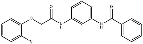 N-(3-{[2-(2-chlorophenoxy)acetyl]amino}phenyl)benzamide Structural
