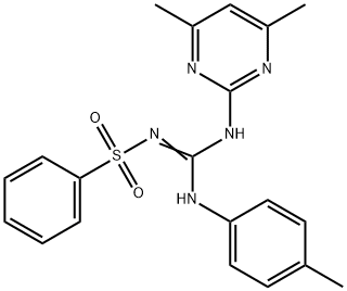 N-{(E)-[(4,6-dimethylpyrimidin-2-yl)amino][(4-methylphenyl)amino]methylidene}benzenesulfonamide Structural