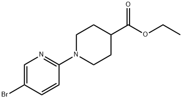 Ethyl 1-(5-bromo-2-pyridinyl)-4-piperidinecarboxylate Structural