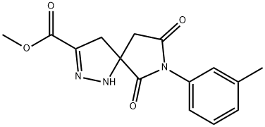 methyl 6,8-dioxo-7-(m-tolyl)-1,2,7-triazaspiro[4.4]non-2-ene-3-carboxylate Structural