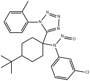 N-(4-(tert-butyl)-1-(1-(o-tolyl)-1H-tetrazol-5-yl)cyclohexyl)-N-(3-chlorophenyl)nitrous amide Structural