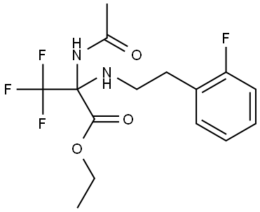ethyl 2-acetamido-3,3,3-trifluoro-2-((2-fluorophenethyl)amino)propanoate Structural