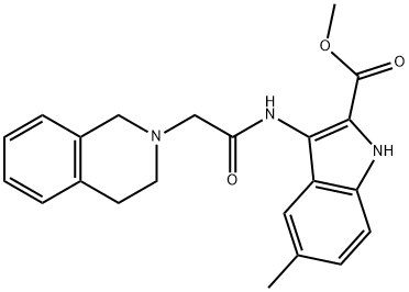 methyl 3-(2-(3,4-dihydroisoquinolin-2(1H)-yl)acetamido)-5-methyl-1H-indole-2-carboxylate Structural