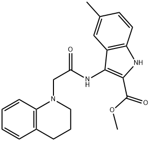methyl 3-(2-(3,4-dihydroquinolin-1(2H)-yl)acetamido)-5-methyl-1H-indole-2-carboxylate Structural