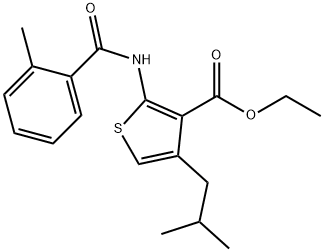 ethyl 4-isobutyl-2-(2-methylbenzamido)thiophene-3-carboxylate Structural