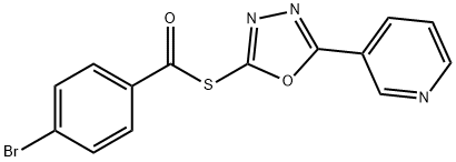 S-(5-(pyridin-3-yl)-1,3,4-oxadiazol-2-yl) 4-bromobenzothioate Structural
