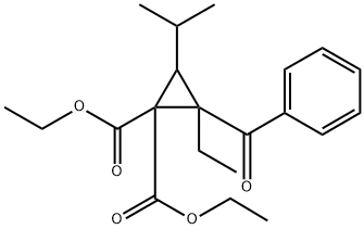 diethyl 2-benzoyl-2-ethyl-3-isopropylcyclopropane-1,1-dicarboxylate Structural
