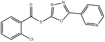 S-(5-(pyridin-3-yl)-1,3,4-oxadiazol-2-yl) 2-chlorobenzothioate Structural