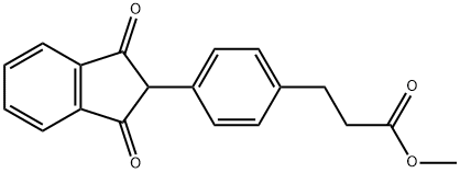 methyl 3-(4-(1,3-dioxo-2,3-dihydro-1H-inden-2-yl)phenyl)propanoate Structural