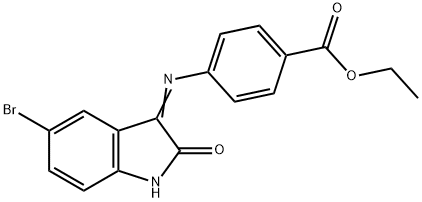 ethyl 4-((5-bromo-2-oxoindolin-3-ylidene)amino)benzoate Structural