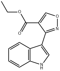 ethyl 3-(1H-indol-3-yl)isoxazole-4-carboxylate Structural