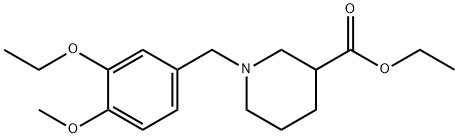 ethyl 1-(3-ethoxy-4-methoxybenzyl)piperidine-3-carboxylate Structural