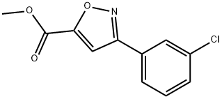 methyl 3-(3-chlorophenyl)isoxazole-5-carboxylate Structural