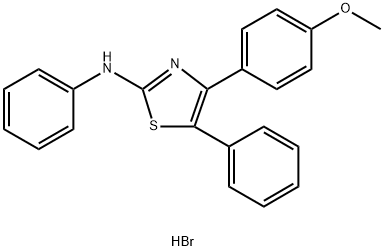 N-[(2E)-4-(4-methoxyphenyl)-5-phenyl-1,3-thiazol-2(3H)-ylidene]aniline hydrobromide Structural