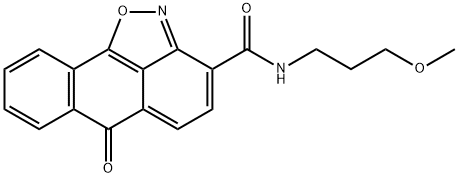 N-(3-methoxypropyl)-6-oxo-6H-anthra[1,9-cd]isoxazole-3-carboxamide Structural