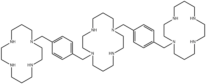 1,8-bis(4-((1,4,8,11-tetraazacyclotetradecan-1-yl)methyl)benzyl)-1,4,8,11-tetraazacyclotetradecane Structural