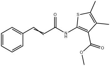 methyl 2-cinnamamido-4,5-dimethylthiophene-3-carboxylate Structural