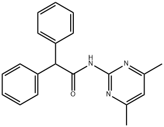 N-(4,6-dimethylpyrimidin-2-yl)-2,2-diphenylacetamide Structural