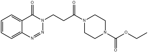 ethyl 4-(3-(4-oxobenzo[d][1,2,3]triazin-3(4H)-yl)propanoyl)piperazine-1-carboxylate Structural