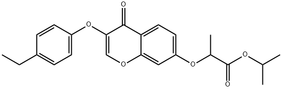 isopropyl 2-((3-(4-ethylphenoxy)-4-oxo-4H-chromen-7-yl)oxy)propanoate Structural
