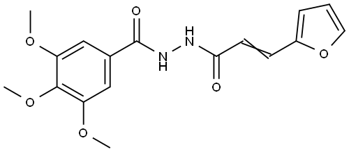 N'-[3-(2-furyl)acryloyl]-3,4,5-trimethoxybenzohydrazide Structural