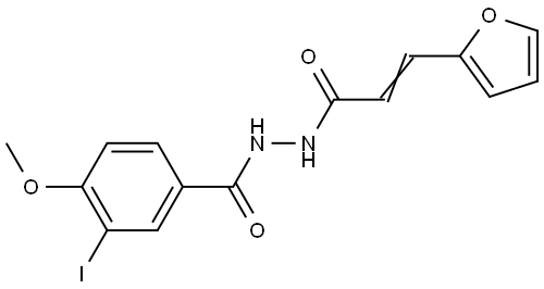 N'-[(2E)-3-(furan-2-yl)prop-2-enoyl]-3-iodo-4-methoxybenzohydrazide Structural