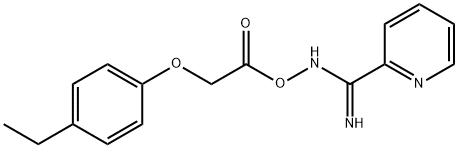 N-(2-(4-ethylphenoxy)acetoxy)picolinimidamide Structural
