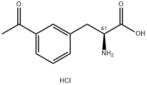 L-Phenylalanine, 3-acetyl-, hydrochloride (9CI) Structural