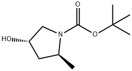 (2S, 4S)-4-Hydroxy-2-methyl-pyrrolidine-1-carboxylic acid tert-butyl ester Structural