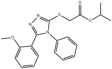 isopropyl 2-((5-(2-methoxyphenyl)-4-phenyl-4H-1,2,4-triazol-3-yl)thio)acetate Structural