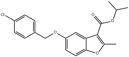 isopropyl 5-((4-chlorobenzyl)oxy)-2-methylbenzofuran-3-carboxylate Structural