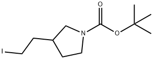 tert-butyl 3-(2-iodoethyl)pyrrolidine-1-carboxylate Structural