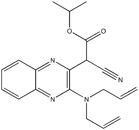 isopropyl 2-cyano-2-(3-(diallylamino)quinoxalin-2-yl)acetate Structural