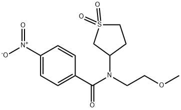 N-(1,1-dioxidotetrahydro-3-thienyl)-N-(2-methoxyethyl)-4-nitrobenzamide Structural