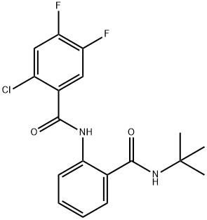 N-[2-(tert-butylcarbamoyl)phenyl]-2-chloro-4,5-difluorobenzamide Structural