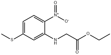 ethyl 2-(5-(methylthio)-2-nitrophenylamino)acetate Structural