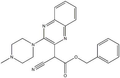 benzyl 2-cyano-2-(3-(4-methylpiperazin-1-yl)quinoxalin-2-yl)acetate Structural