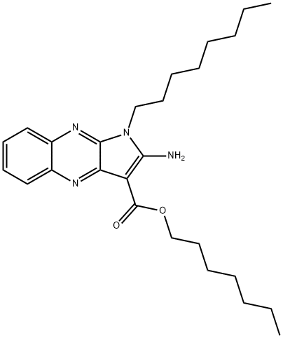 heptyl 2-amino-1-octyl-1H-pyrrolo[2,3-b]quinoxaline-3-carboxylate Structural
