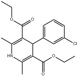 diethyl 4-(3-chlorophenyl)-2,6-dimethyl-1,4-dihydropyridine-3,5-dicarboxylate Structural