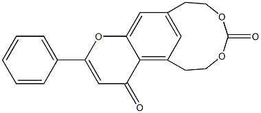 diethyl (4-oxo-2-phenyl-4H-chromene-5,7-diyl) dicarbonate Structural