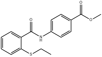 methyl 4-(2-(ethylthio)benzamido)benzoate Structural