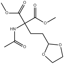 dimethyl 2-(2-(1,3-dioxolan-2-yl)ethyl)-2-acetamidomalonate Structural