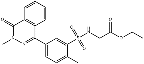 ethyl N-{[2-methyl-5-(3-methyl-4-oxo-3,4-dihydrophthalazin-1-yl)phenyl]sulfonyl}glycinate Structural