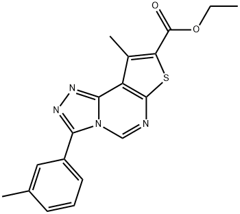ethyl 9-methyl-3-(m-tolyl)thieno[3,2-e][1,2,4]triazolo[4,3-c]pyrimidine-8-carboxylate Structural