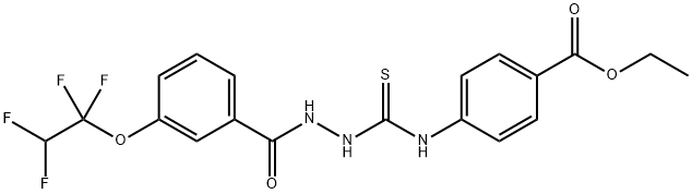 ethyl 4-(2-(3-(1,1,2,2-tetrafluoroethoxy)benzoyl)hydrazinecarbothioamido)benzoate Structural