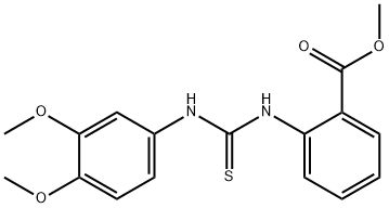 methyl 2-(3-(3,4-dimethoxyphenyl)thioureido)benzoate Structural