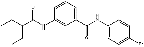 N-(4-bromophenyl)-3-[(2-ethylbutanoyl)amino]benzamide Structural