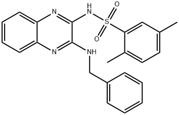 N-[3-(benzylamino)quinoxalin-2-yl]-2,5-dimethylbenzenesulfonamide Structural
