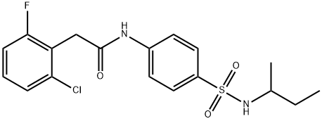 N-[4-(butan-2-ylsulfamoyl)phenyl]-2-(2-chloro-6-fluorophenyl)acetamide Structural